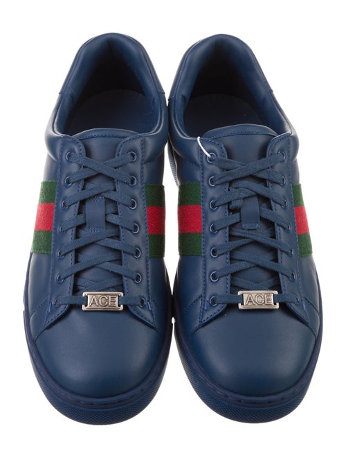 Gucci Web Accent Leather Sneakers