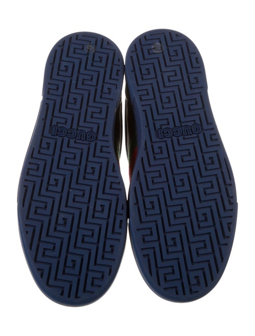 Gucci Web Accent Leather Sneakers