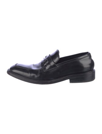Gucci Interlocking G Logo Leather Dress Loafers