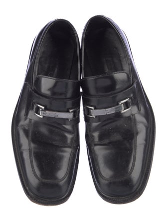 Gucci Interlocking G Logo Leather Dress Loafers