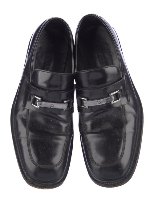 Gucci Interlocking G Logo Leather Dress Loafers