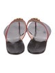 Gucci Double G Logo Leather Flip Flops