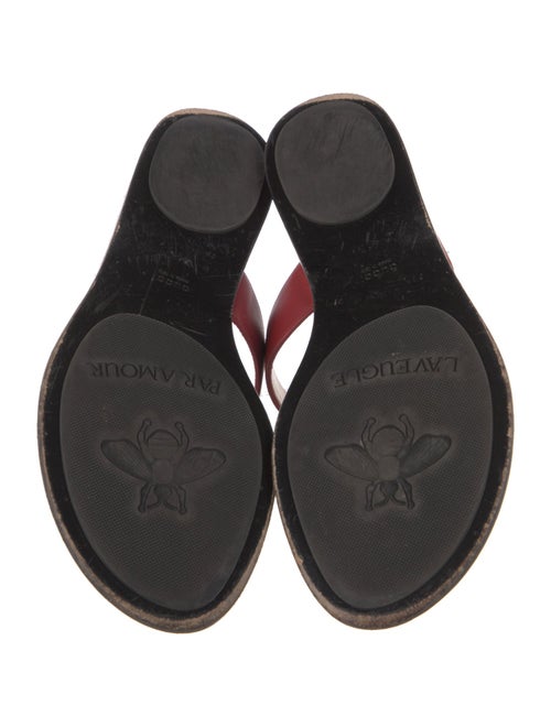 Gucci Double G Logo Leather Flip Flops