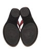 Gucci Double G Logo Leather Flip Flops
