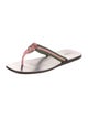 Gucci Interlocking G Logo Canvas Flip Flops