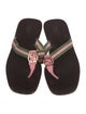 Gucci Interlocking G Logo Canvas Flip Flops