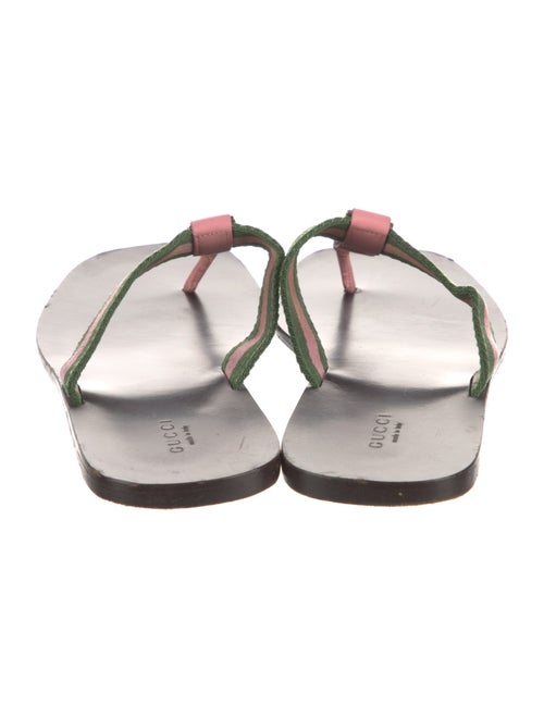Gucci Interlocking G Logo Canvas Flip Flops