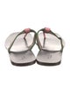 Gucci Interlocking G Logo Canvas Flip Flops