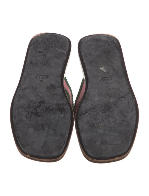 Gucci Interlocking G Logo Canvas Flip Flops