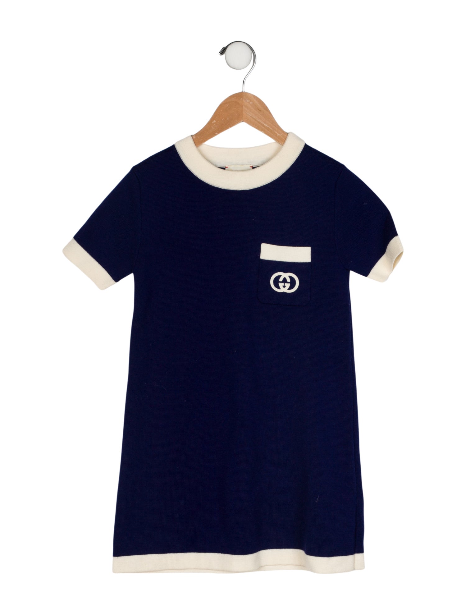 Gucci Girls' Wool Short Sleeve Dress