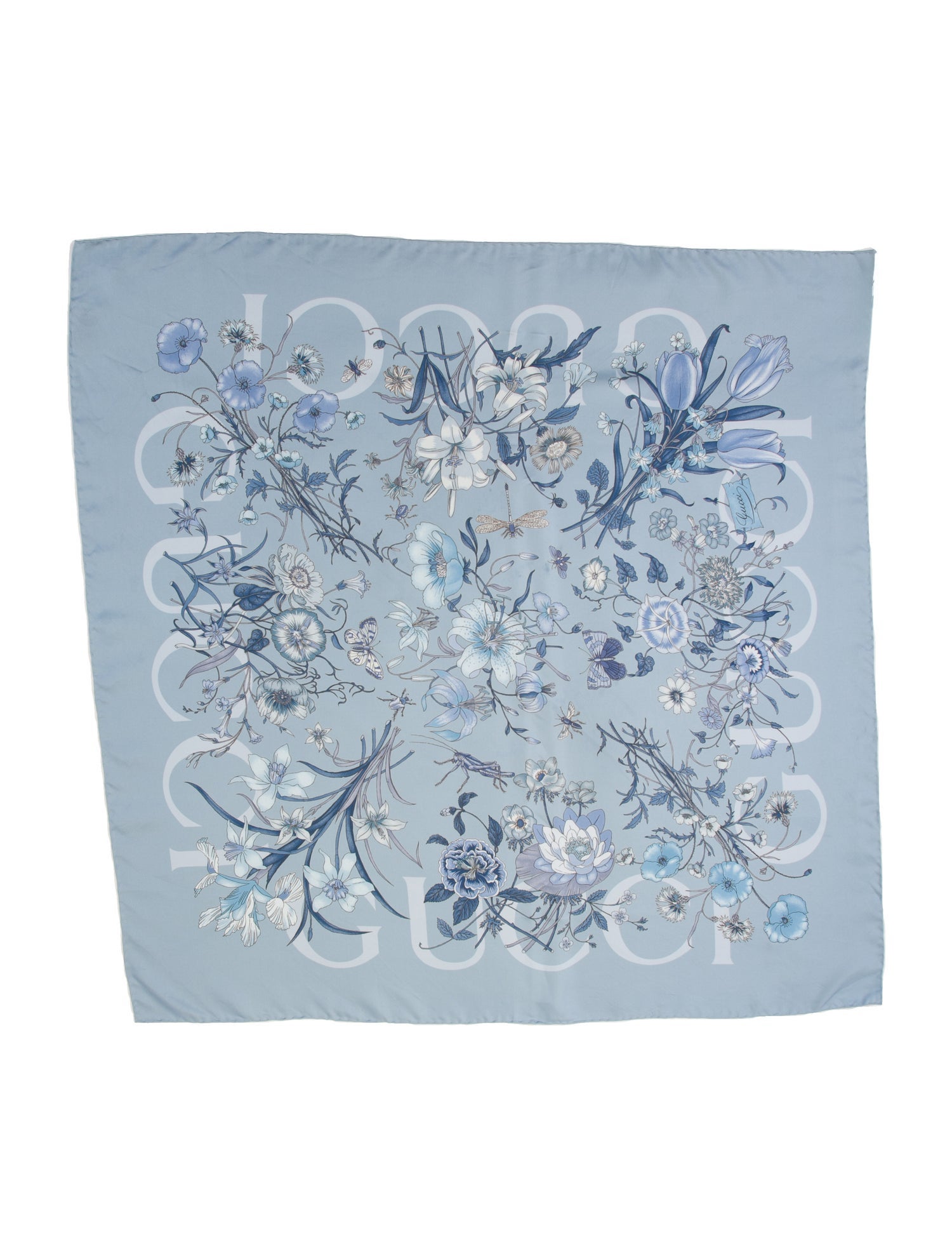 Gucci Silk Blooms Print Scarf