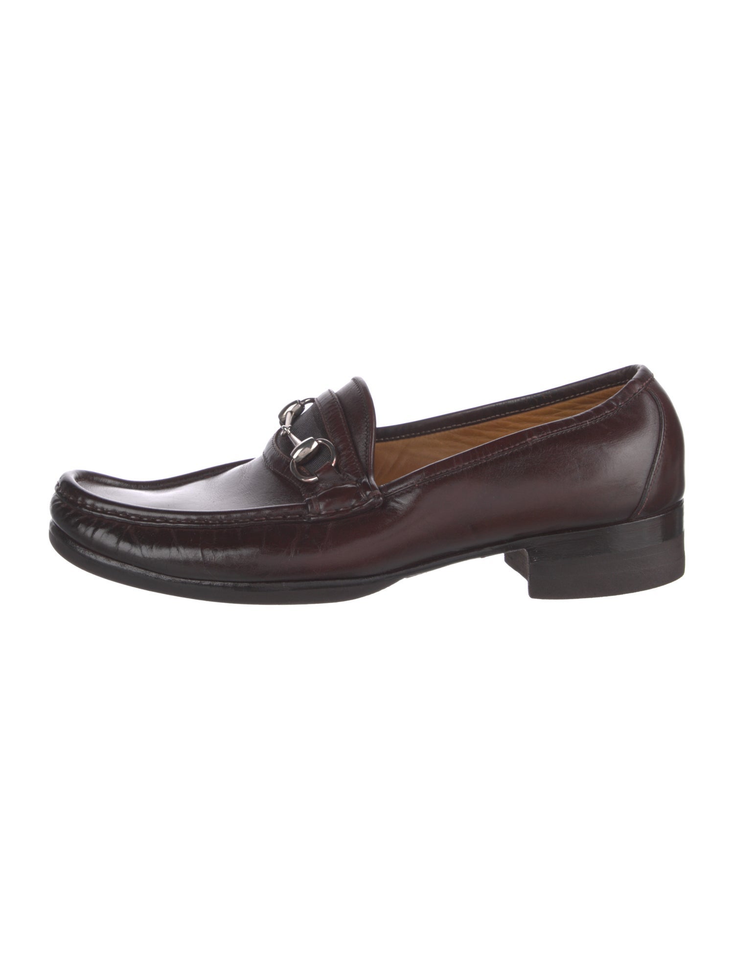 Gucci Horsebit Accent Leather Dress Loafers