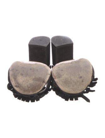 Gucci Double G Logo Suede Mules