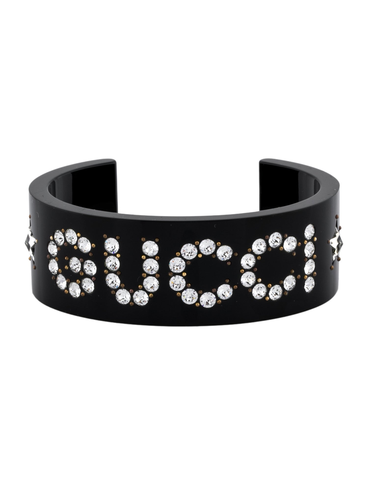 Gucci Crystal & Resin Cuff Bracelet