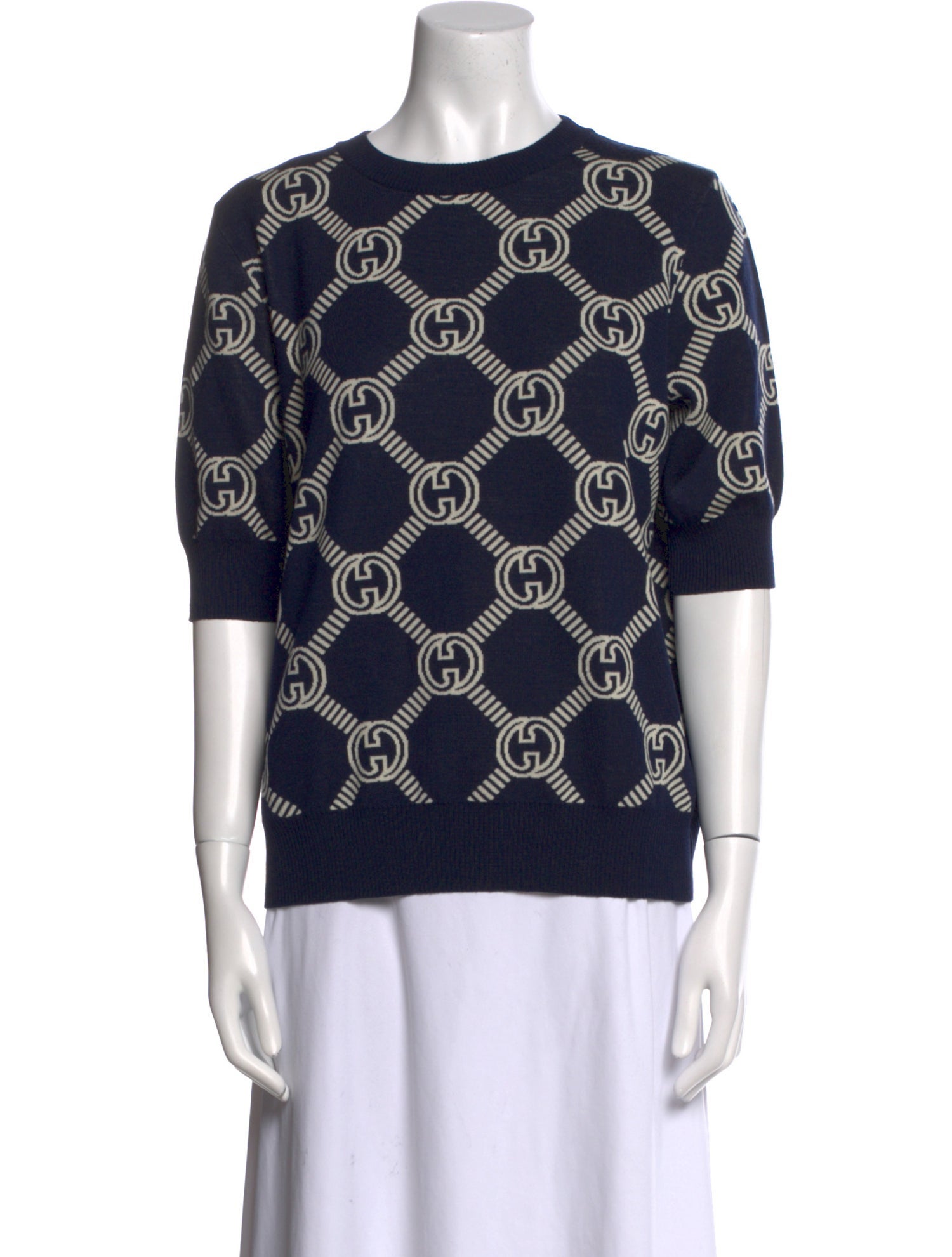 Gucci Printed Crew Neck Sweater