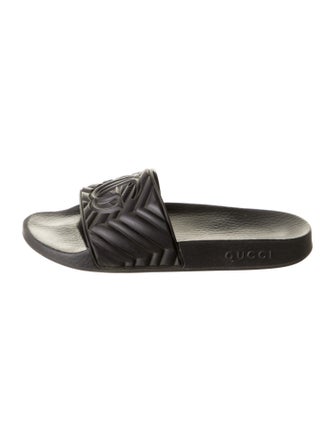 Gucci Double G Logo Rubber Slides