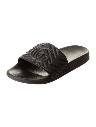 Gucci Double G Logo Rubber Slides