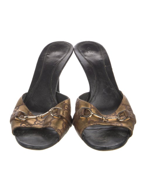 Gucci Horsebit Accent Leather Slides