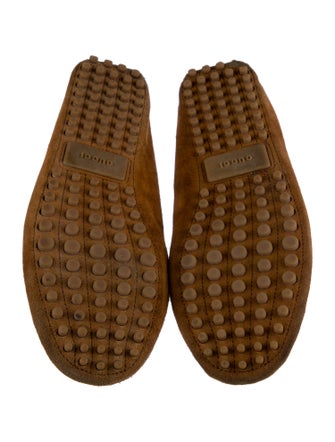 Gucci Suede Colorblock Pattern Moccasins