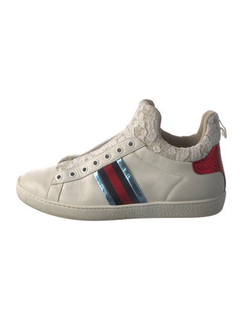 Gucci Sylvie Web Accent Leather Sneakers