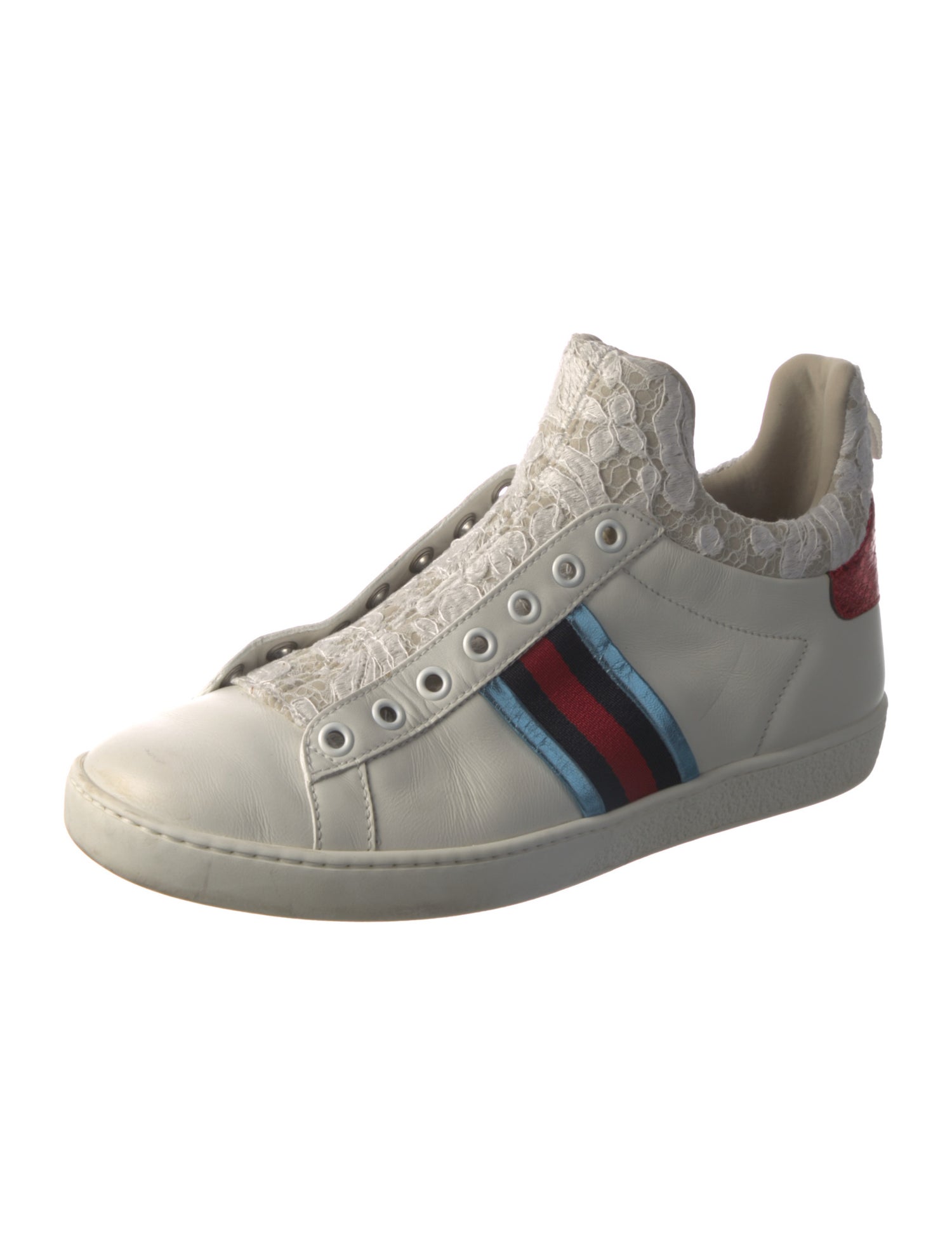 Gucci Sylvie Web Accent Leather Sneakers