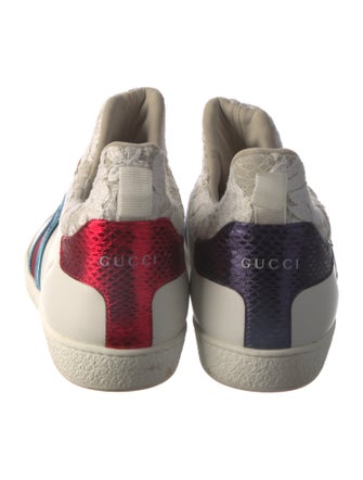 Gucci Sylvie Web Accent Leather Sneakers