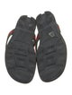 Gucci Web Accent Leather Flip Flops
