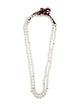Gucci Faux Pearl Bead Strand Necklace