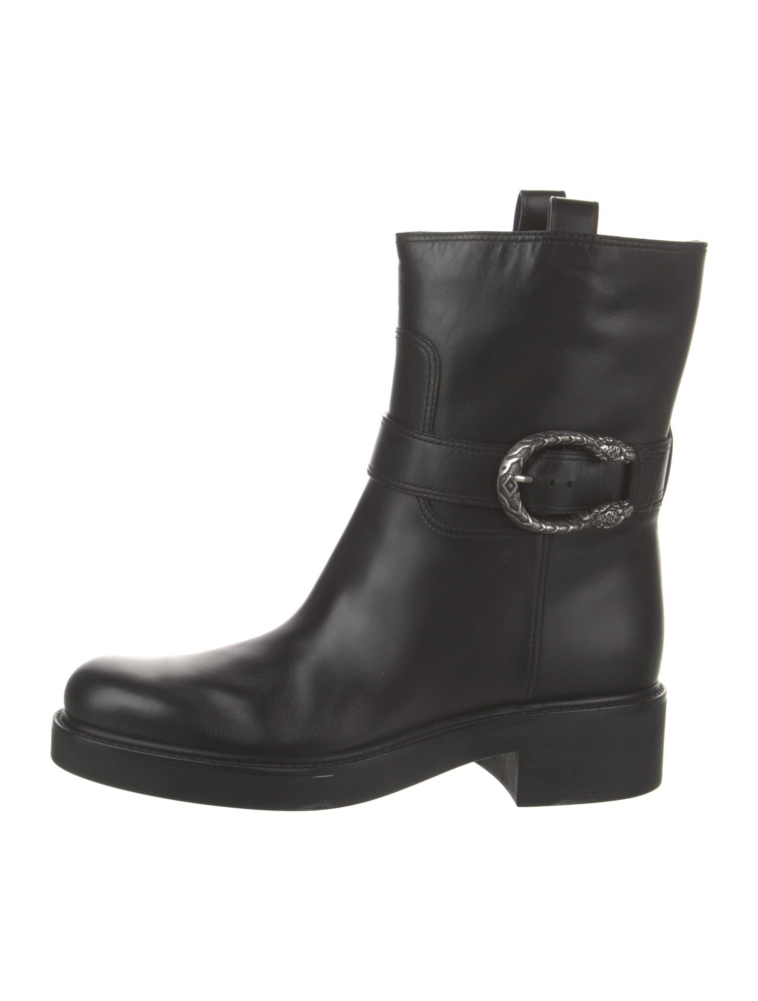 Gucci Bee Accent Leather Rain Boots