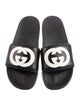 Gucci Interlocking G Logo Leather Slides