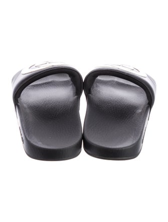 Gucci Interlocking G Logo Leather Slides