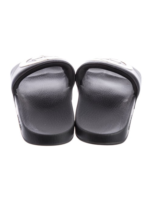 Gucci Interlocking G Logo Leather Slides