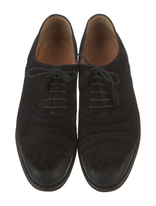 Gucci Web Accent Suede Oxfords