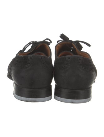 Gucci Web Accent Suede Oxfords