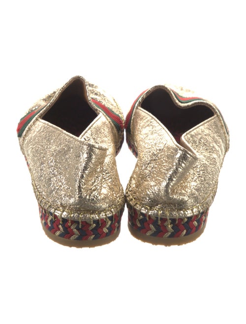 Gucci Web Accent Leather Espadrilles