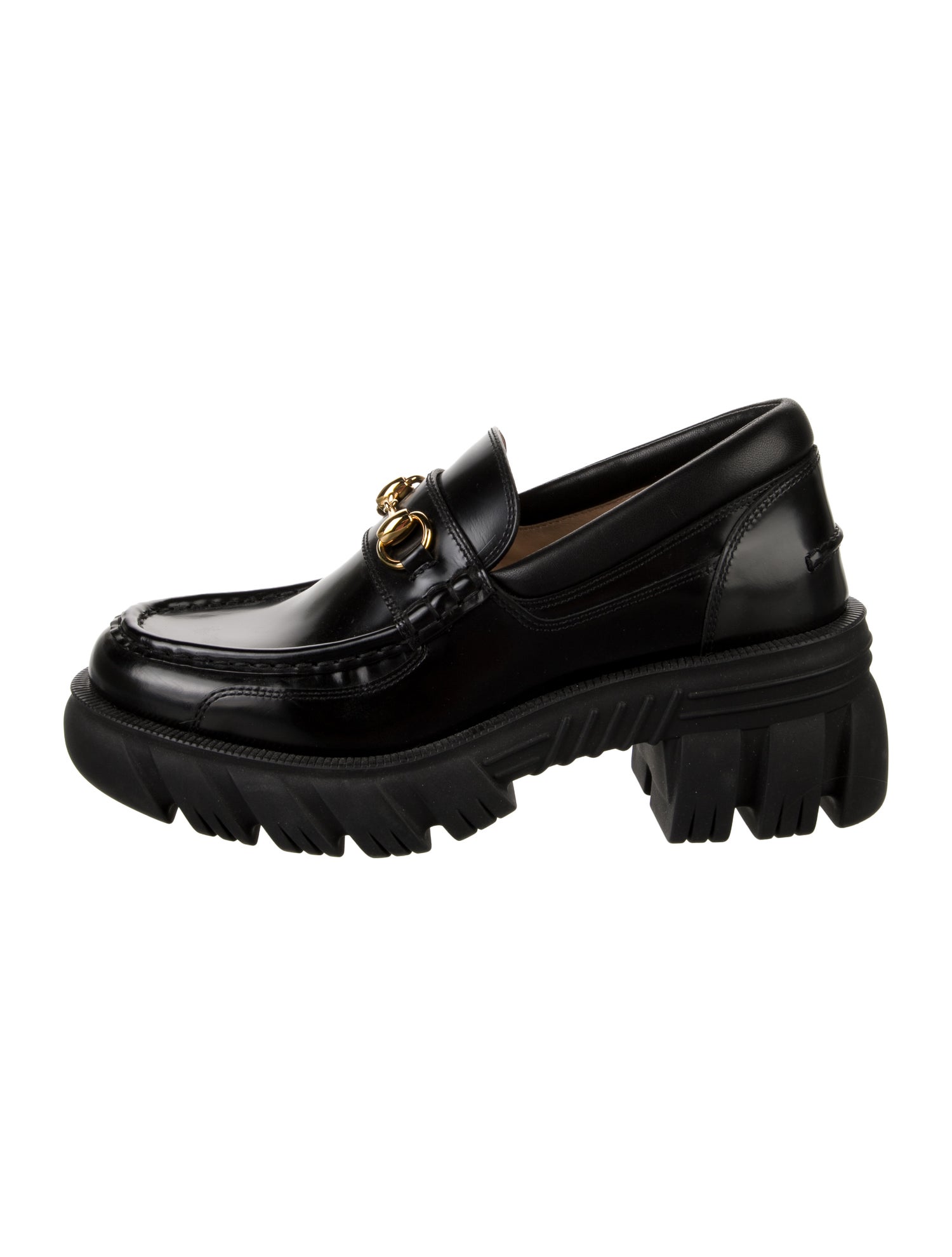 Gucci Horsebit Accent Leather Pumps