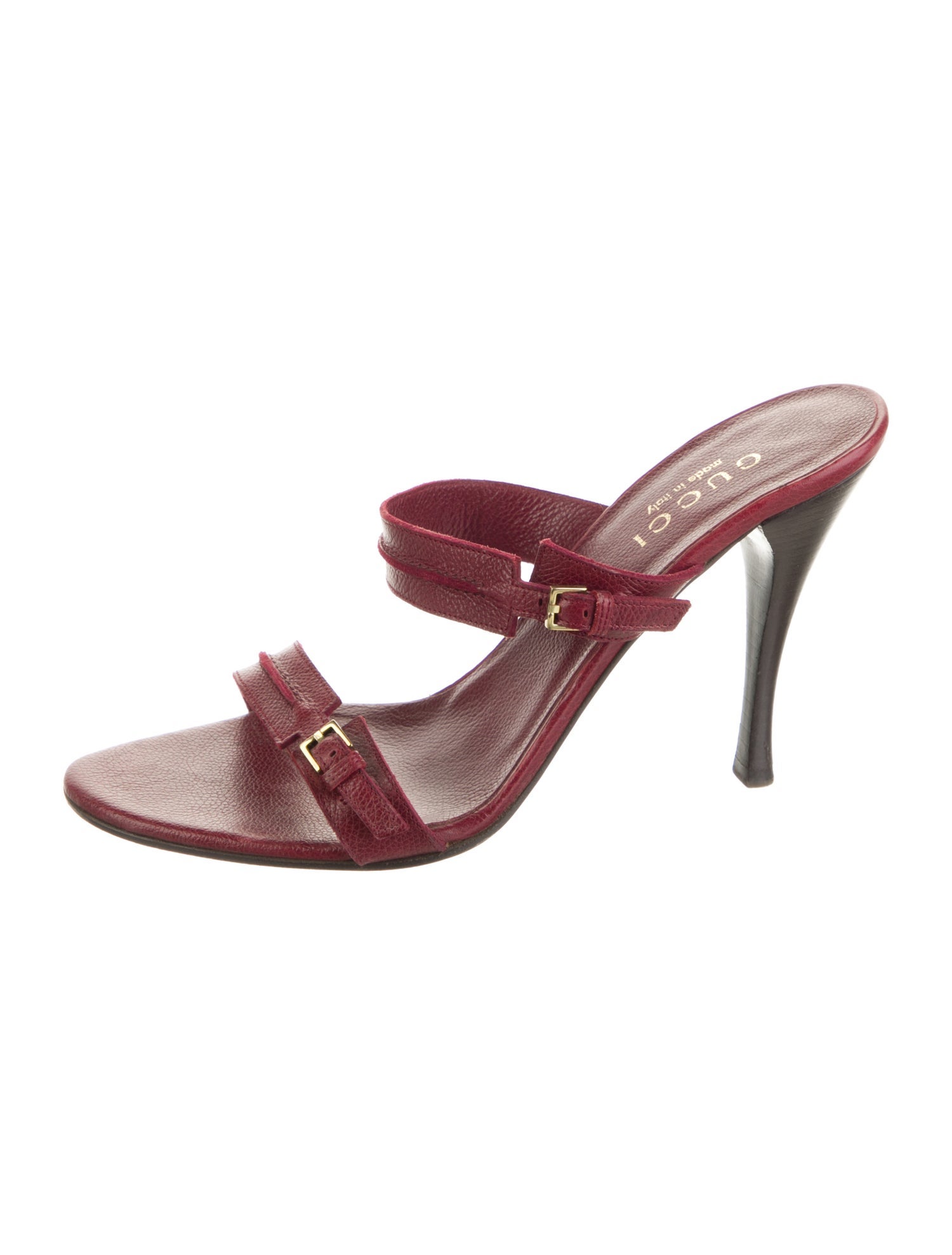 Gucci Interlocking G Logo Leather Slides