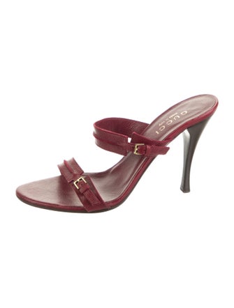 Gucci Interlocking G Logo Leather Slides