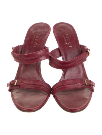 Gucci Interlocking G Logo Leather Slides