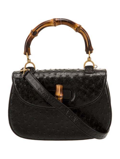 Gucci Ostrich Top Handle Bag