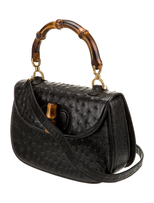 Gucci Ostrich Top Handle Bag