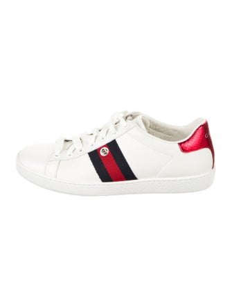 Gucci Sylvie Web Accent Leather Sneakers