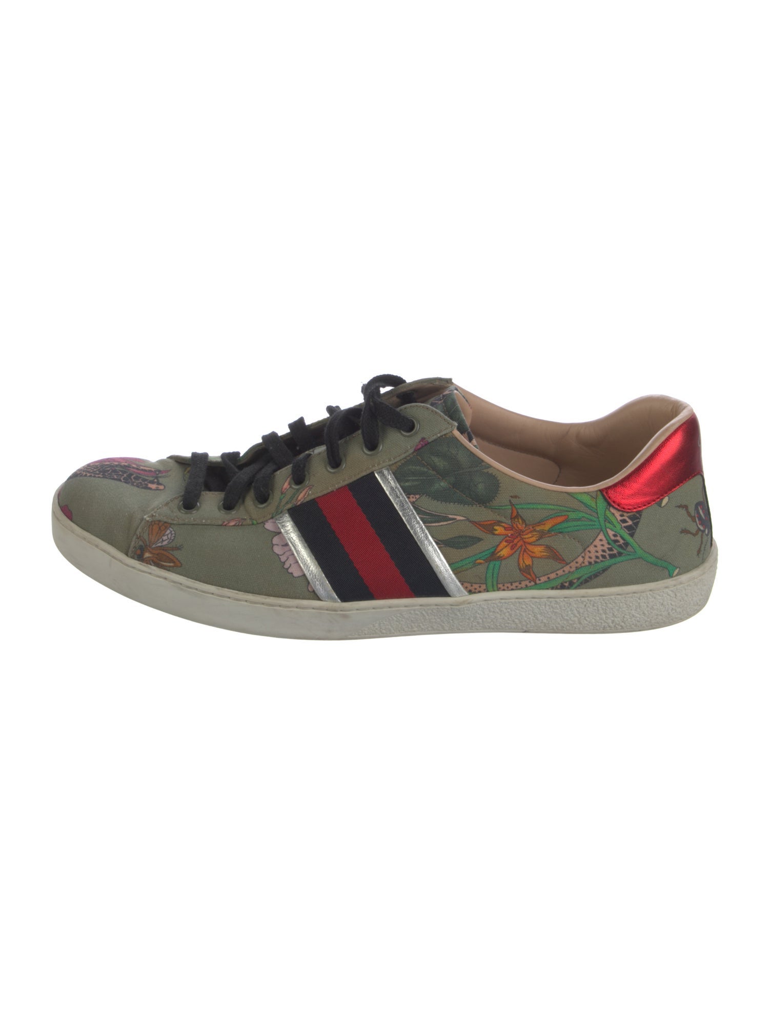 Gucci Flora Print Canvas Sneakers