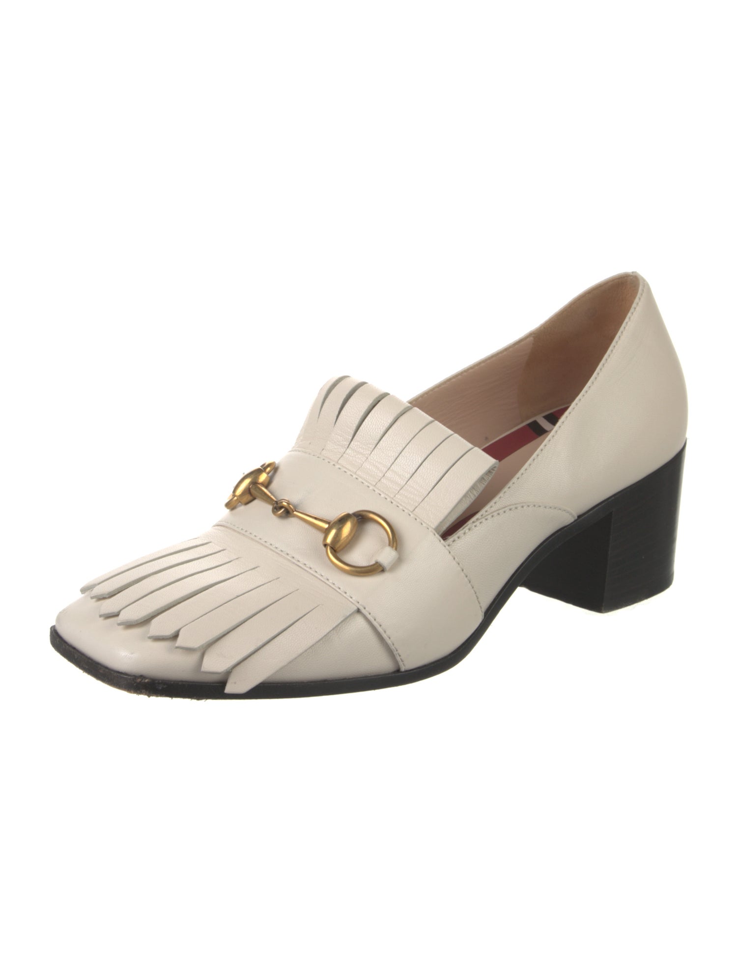 Gucci Horsebit Accent Leather Pumps