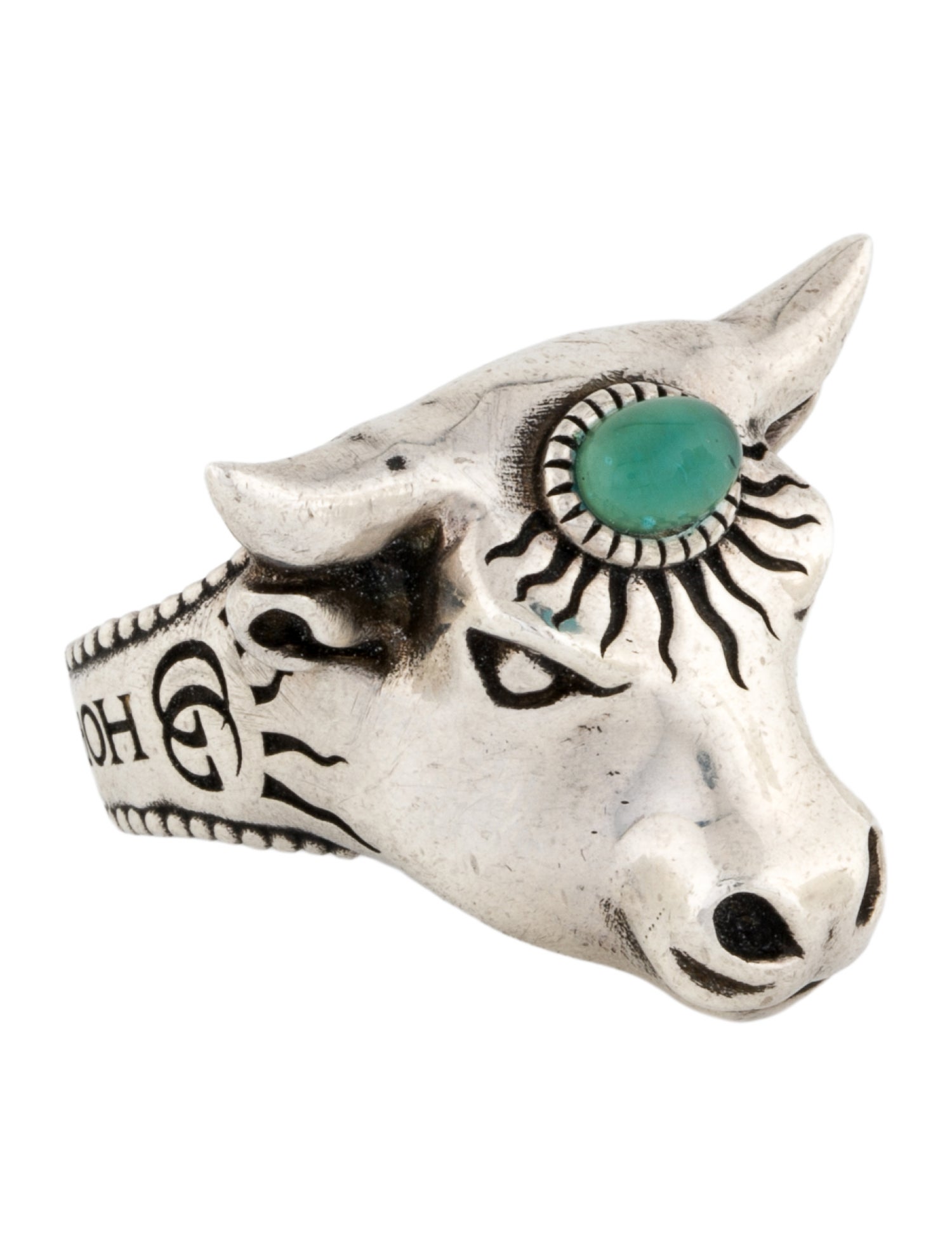 Gucci Resin Forest Bull's Head Ring