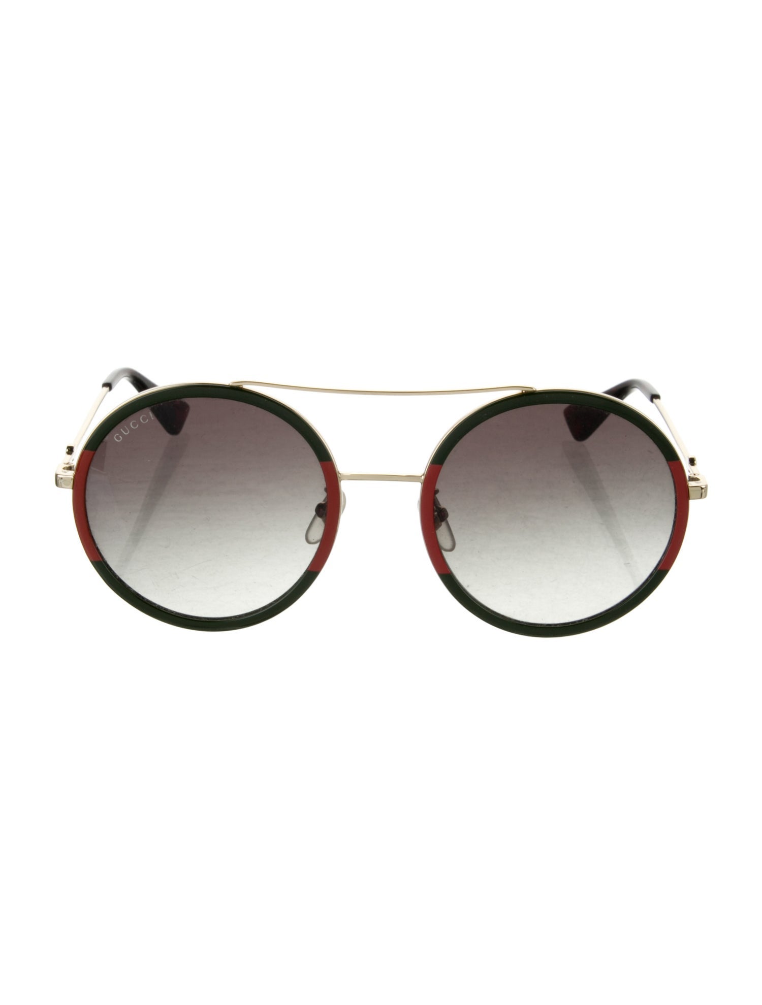 Gucci Web Accent Round Sunglasses
