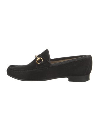 Gucci Horsebit Accent Suede Loafers