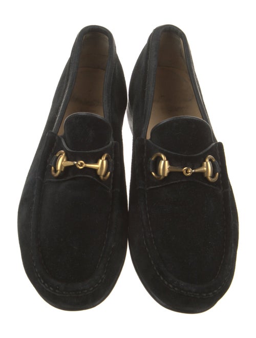 Gucci Horsebit Accent Suede Loafers