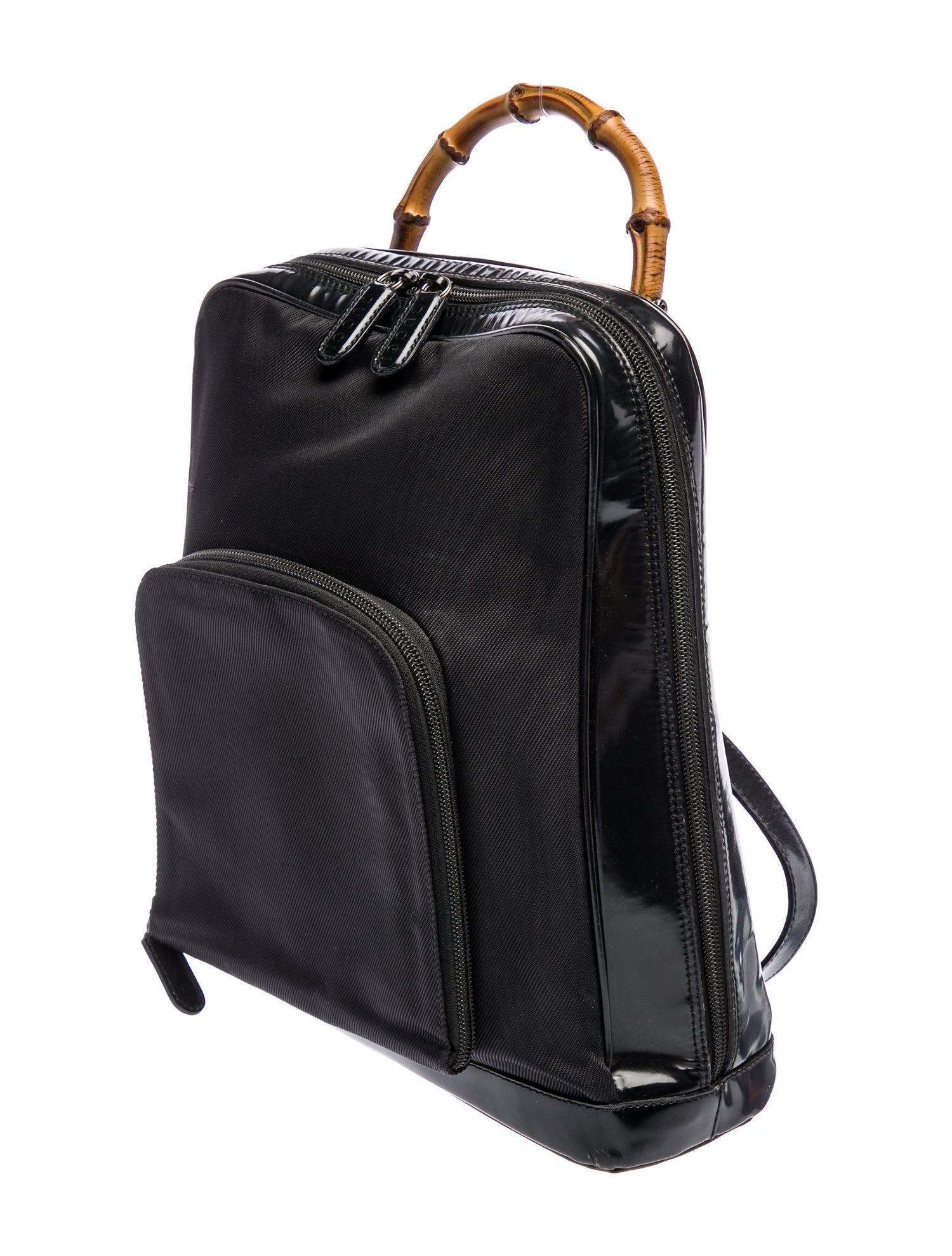 Gucci Bamboo Bamboo Shoulder Bag Nylon Vintage