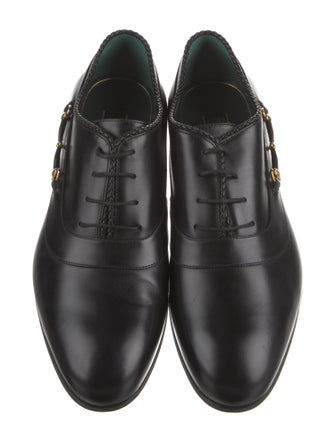 Gucci Horsebit Accent Leather Oxfords